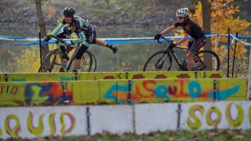 Ellen Sherrill and Julie Young Contest Women A at SacCX Miller Park